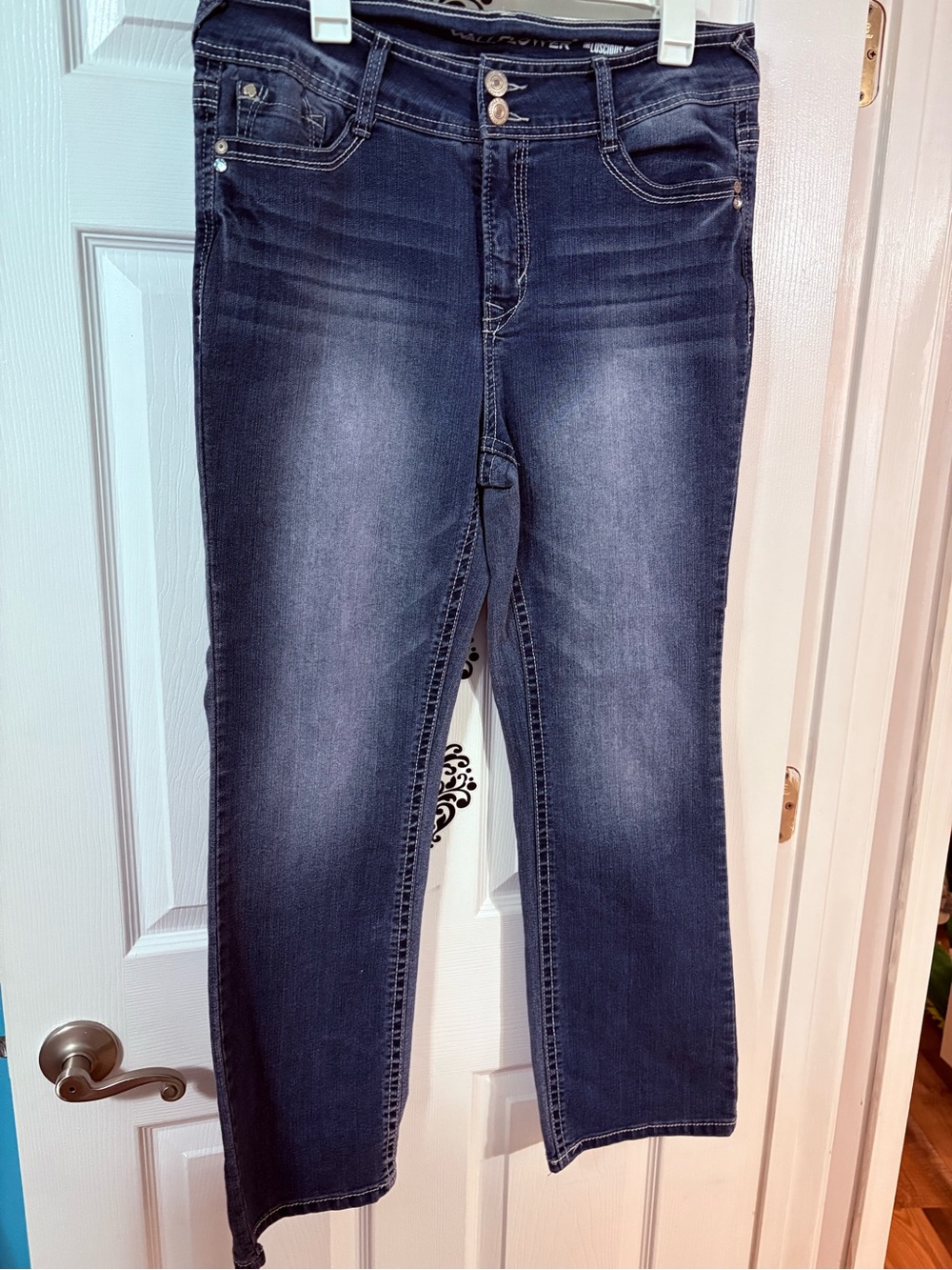 Wallflower Women's Dark Blue Boot Cut Jeans